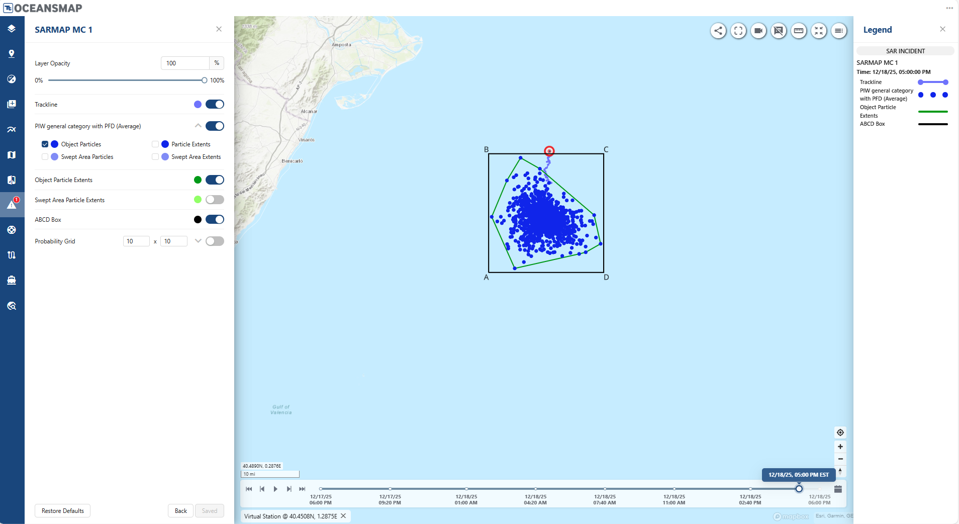 SARMAP drift tracks